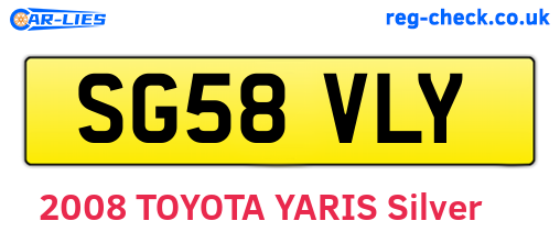 SG58VLY are the vehicle registration plates.