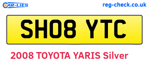 SH08YTC are the vehicle registration plates.
