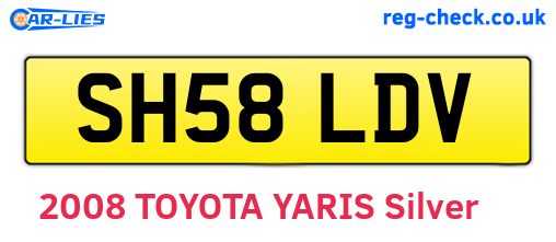 SH58LDV are the vehicle registration plates.