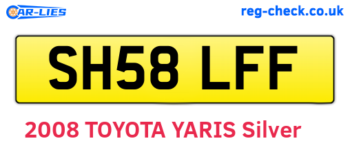 SH58LFF are the vehicle registration plates.