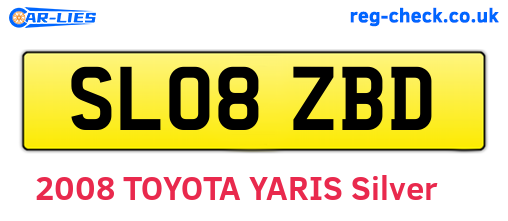 SL08ZBD are the vehicle registration plates.