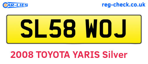 SL58WOJ are the vehicle registration plates.