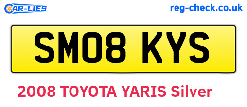 SM08KYS are the vehicle registration plates.