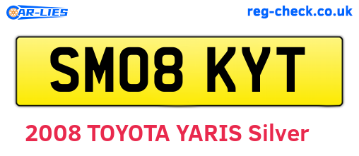 SM08KYT are the vehicle registration plates.