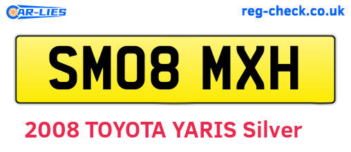 SM08MXH are the vehicle registration plates.