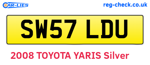 SW57LDU are the vehicle registration plates.