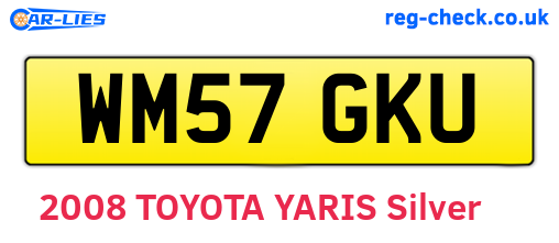 WM57GKU are the vehicle registration plates.
