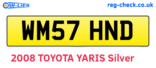 WM57HND are the vehicle registration plates.