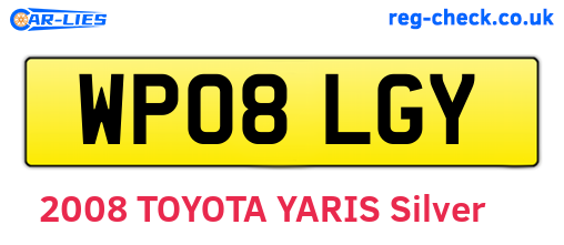 WP08LGY are the vehicle registration plates.