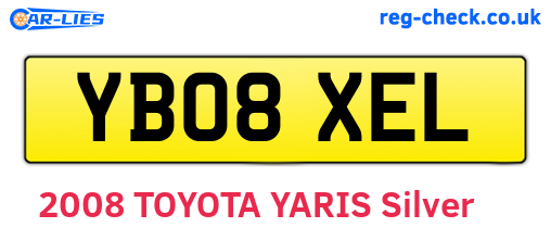YB08XEL are the vehicle registration plates.
