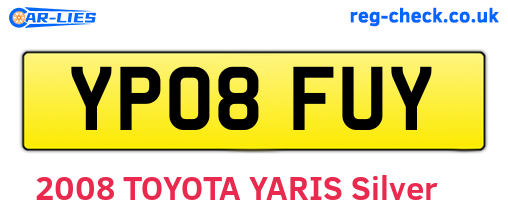 YP08FUY are the vehicle registration plates.