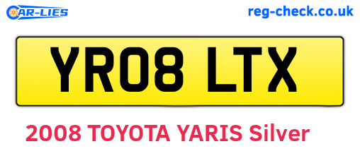 YR08LTX are the vehicle registration plates.