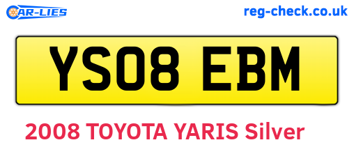 YS08EBM are the vehicle registration plates.