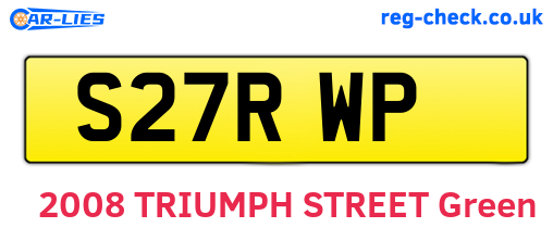 S27RWP are the vehicle registration plates.