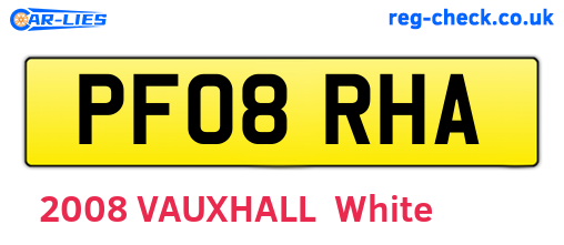 PF08RHA are the vehicle registration plates.