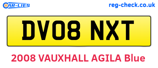 DV08NXT are the vehicle registration plates.