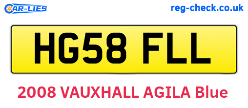 HG58FLL are the vehicle registration plates.