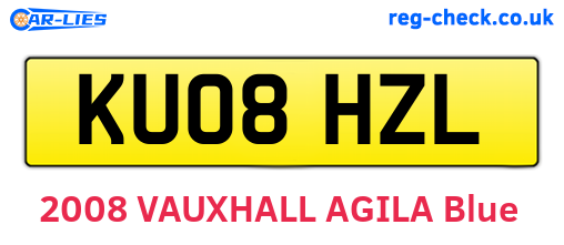 KU08HZL are the vehicle registration plates.