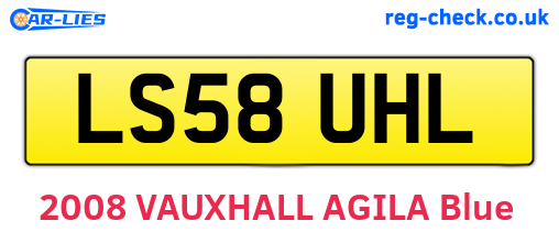 LS58UHL are the vehicle registration plates.
