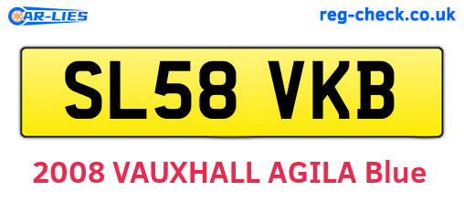 SL58VKB are the vehicle registration plates.