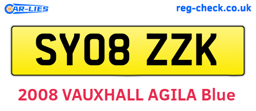 SY08ZZK are the vehicle registration plates.