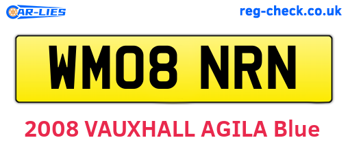 WM08NRN are the vehicle registration plates.