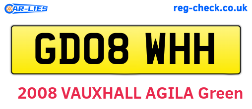 GD08WHH are the vehicle registration plates.
