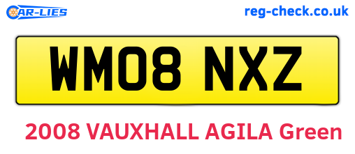 WM08NXZ are the vehicle registration plates.