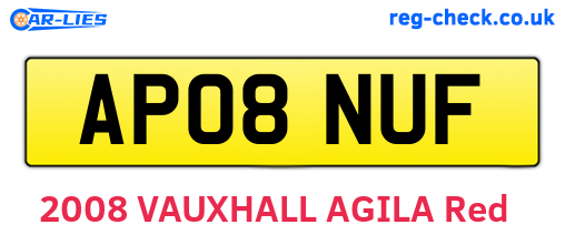 AP08NUF are the vehicle registration plates.