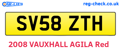 SV58ZTH are the vehicle registration plates.