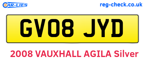 GV08JYD are the vehicle registration plates.