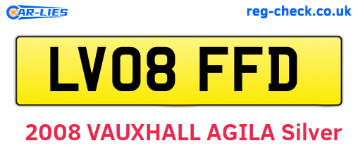LV08FFD are the vehicle registration plates.