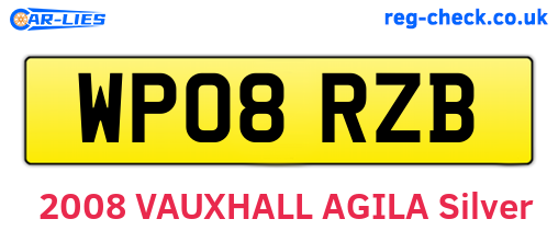 WP08RZB are the vehicle registration plates.