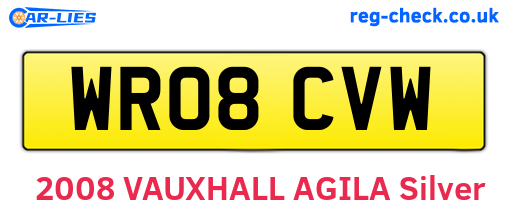 WR08CVW are the vehicle registration plates.