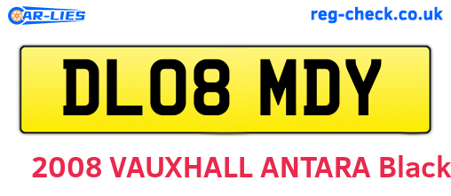 DL08MDY are the vehicle registration plates.