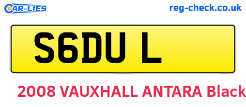 S6DUL are the vehicle registration plates.