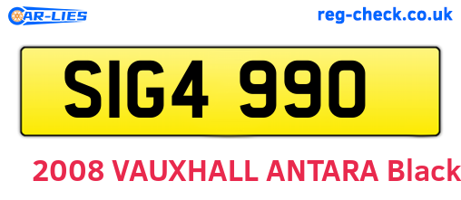 SIG4990 are the vehicle registration plates.