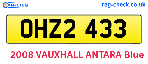 OHZ2433 are the vehicle registration plates.