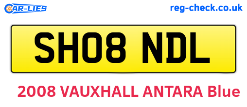 SH08NDL are the vehicle registration plates.