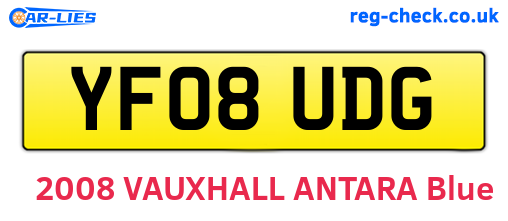 YF08UDG are the vehicle registration plates.