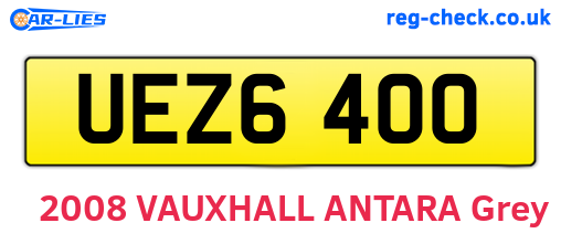 UEZ6400 are the vehicle registration plates.
