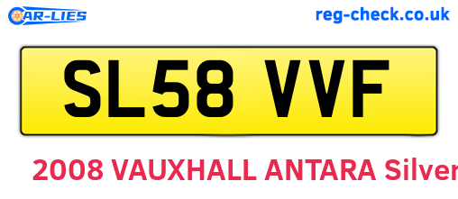 SL58VVF are the vehicle registration plates.