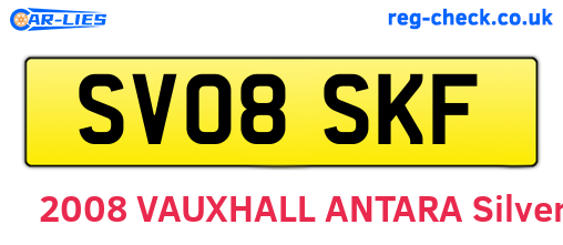 SV08SKF are the vehicle registration plates.