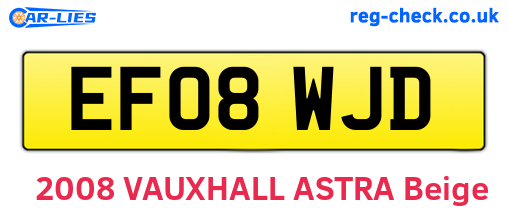 EF08WJD are the vehicle registration plates.