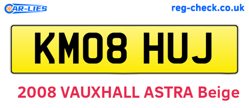 KM08HUJ are the vehicle registration plates.