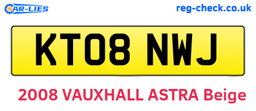 KT08NWJ are the vehicle registration plates.