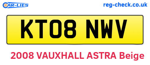 KT08NWV are the vehicle registration plates.