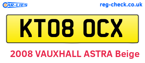KT08OCX are the vehicle registration plates.