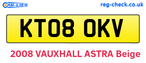 KT08OKV are the vehicle registration plates.
