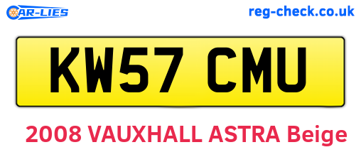 KW57CMU are the vehicle registration plates.